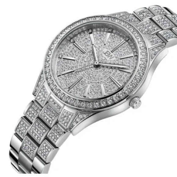SWAROVSKI Women's Diamond Bracelet Watch Swarovski Crystals 34mm - 0.12 ctw - Picture 2 of 8